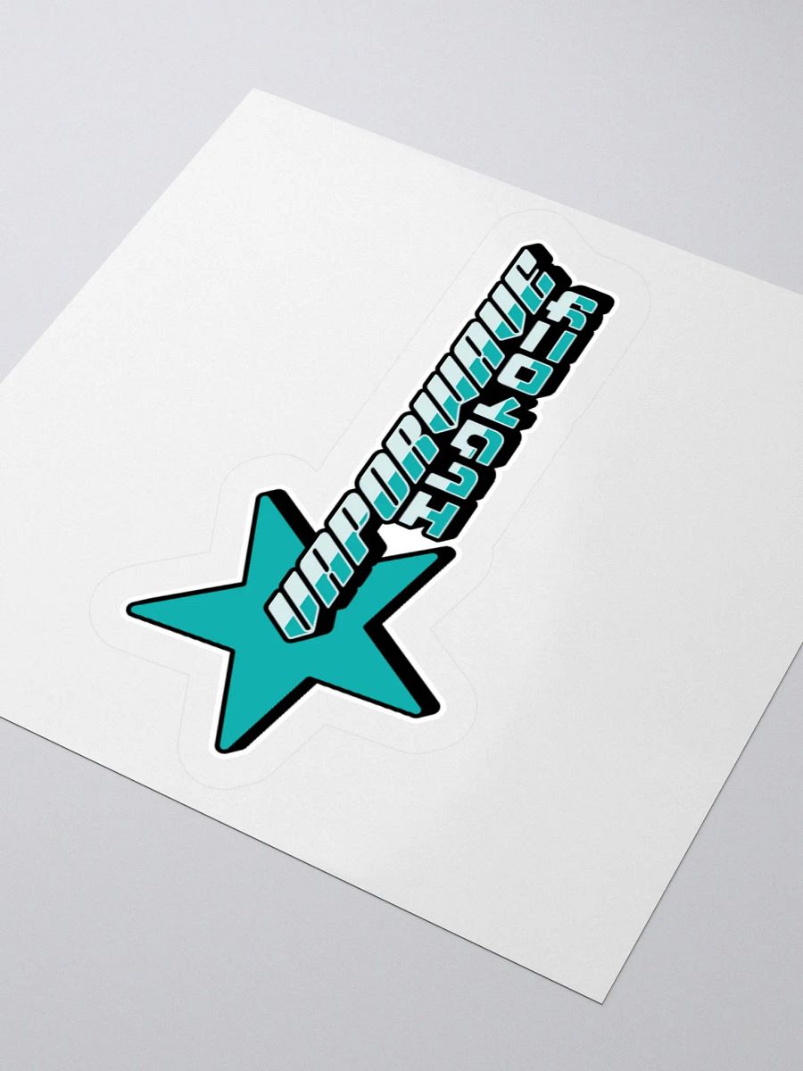 Retro Vaporwave Sticker – Chrome Typography & Kanji Design product image (7)