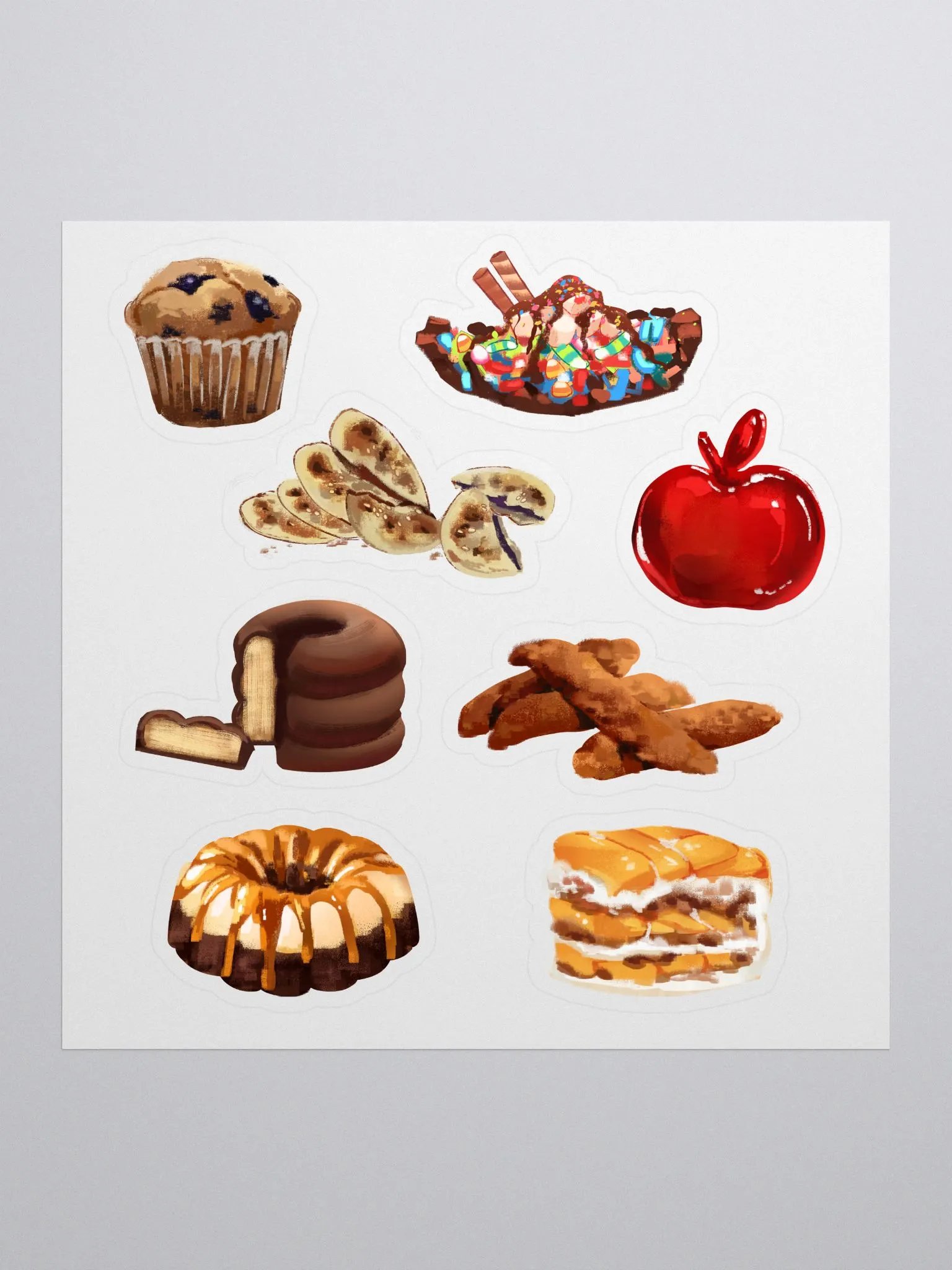 Snacc Time Sticker sheet: Desserts product image (1)