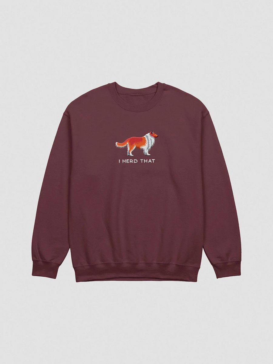 I Herd That Sweatshirt (Embroidered) of a Shetland Sheepdog(Red) product image (4)