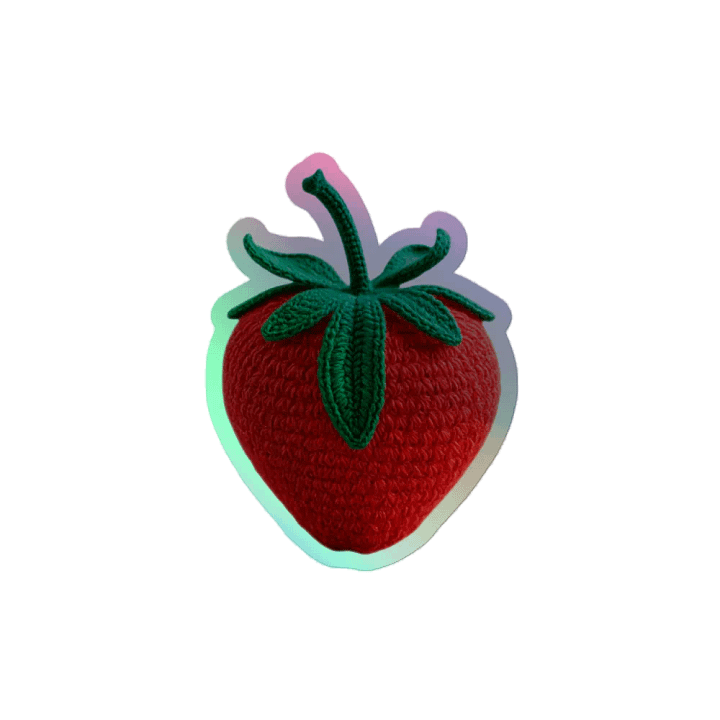 CozyAvocado Kiss-Cut Holographic Sticker Sheet Strawberry #1 product image (2)