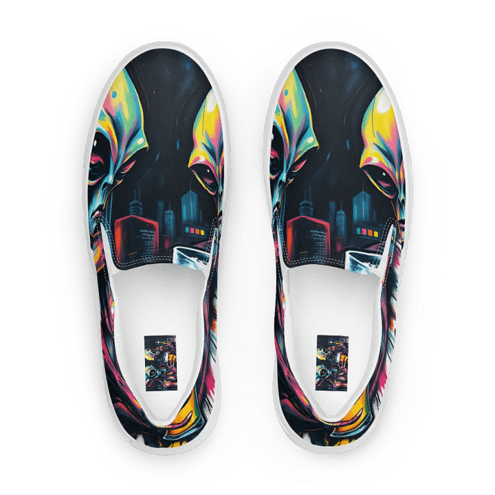 Men's extraterrestrial urban vibes canvas Slip-On Shoes product image (1)