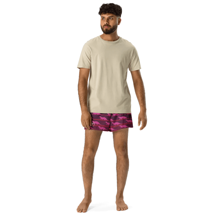 Otters on the Horizon Patterned Unisex Athletic Shorts product image (7)