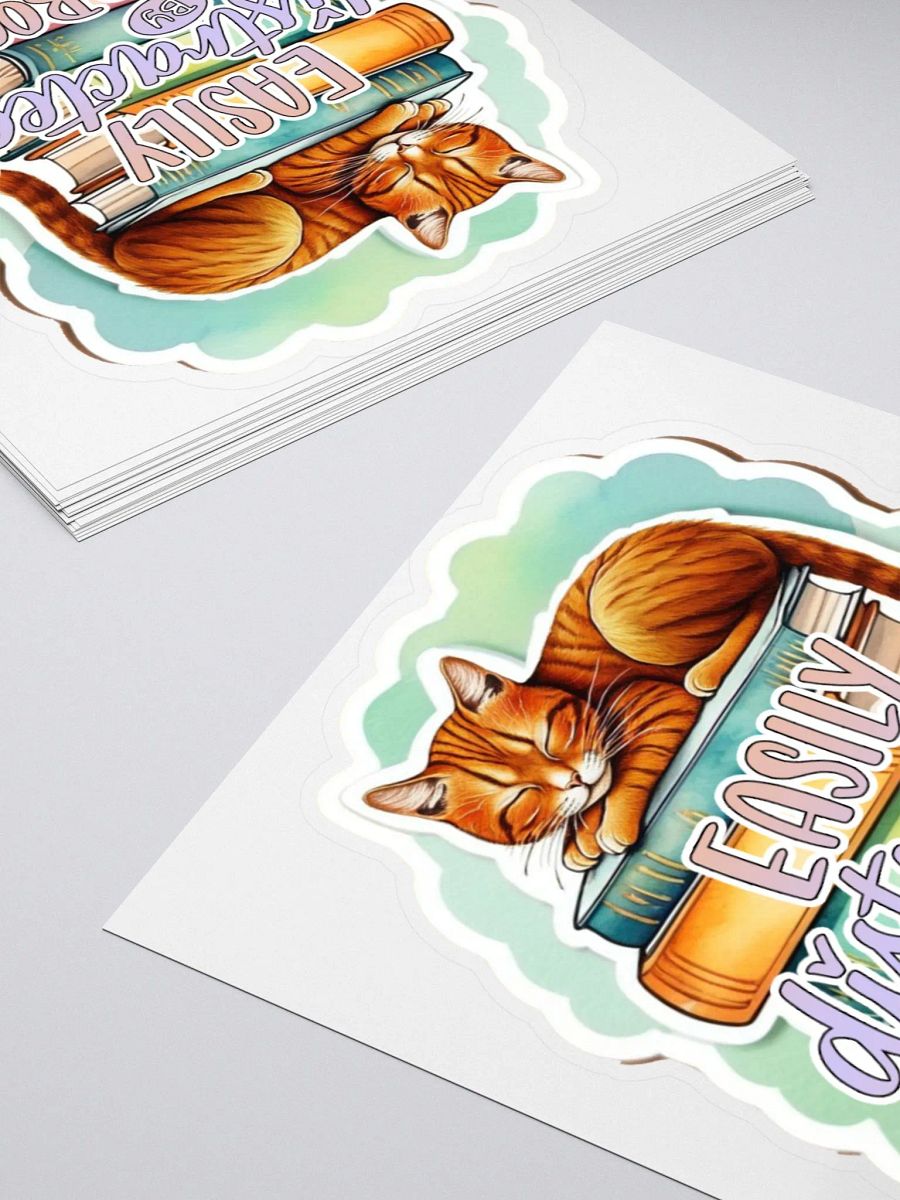 Cat & Books Whimsical Sticker product image (12)