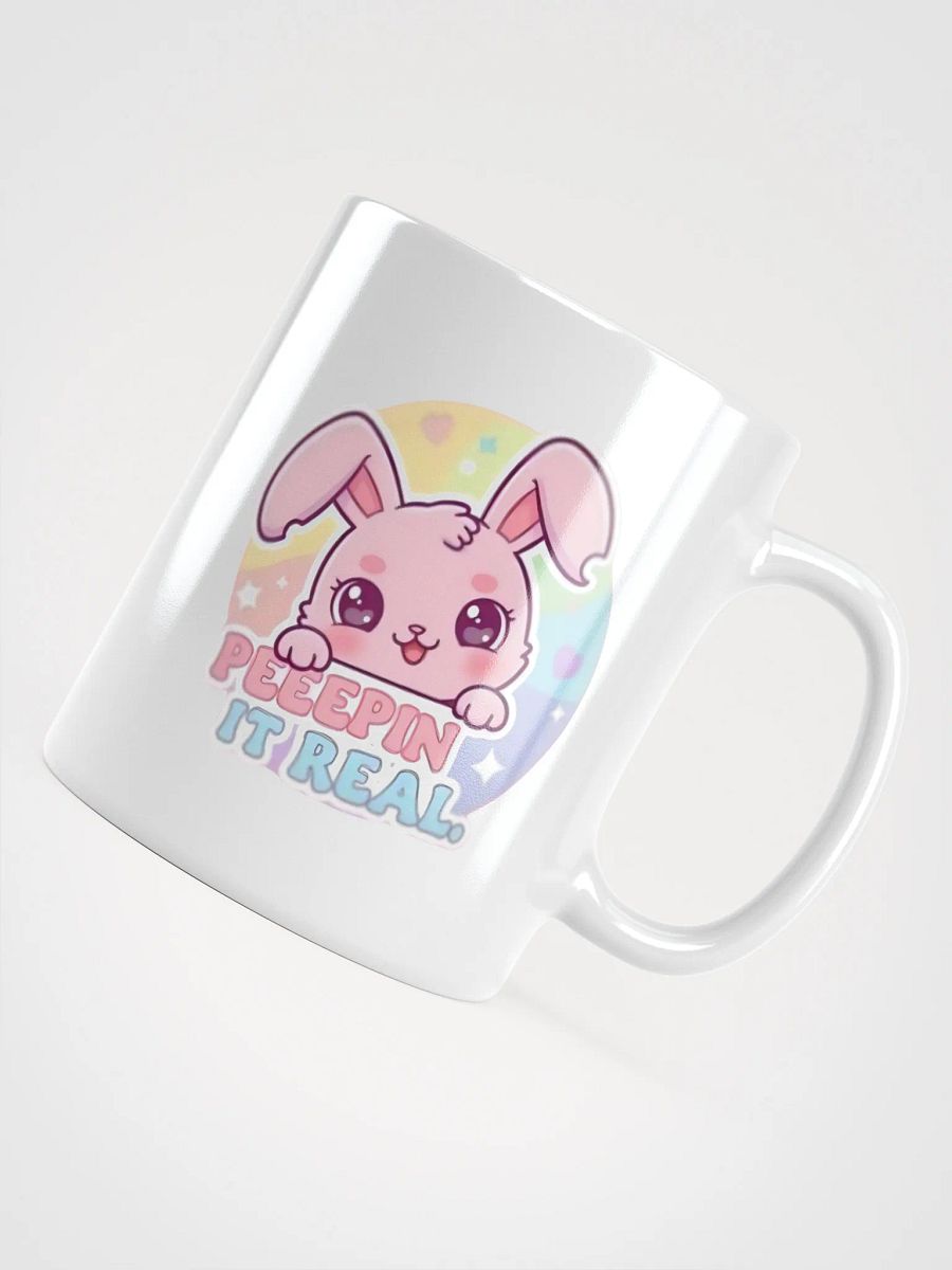 White Glossy Mug Peepin product image (4)