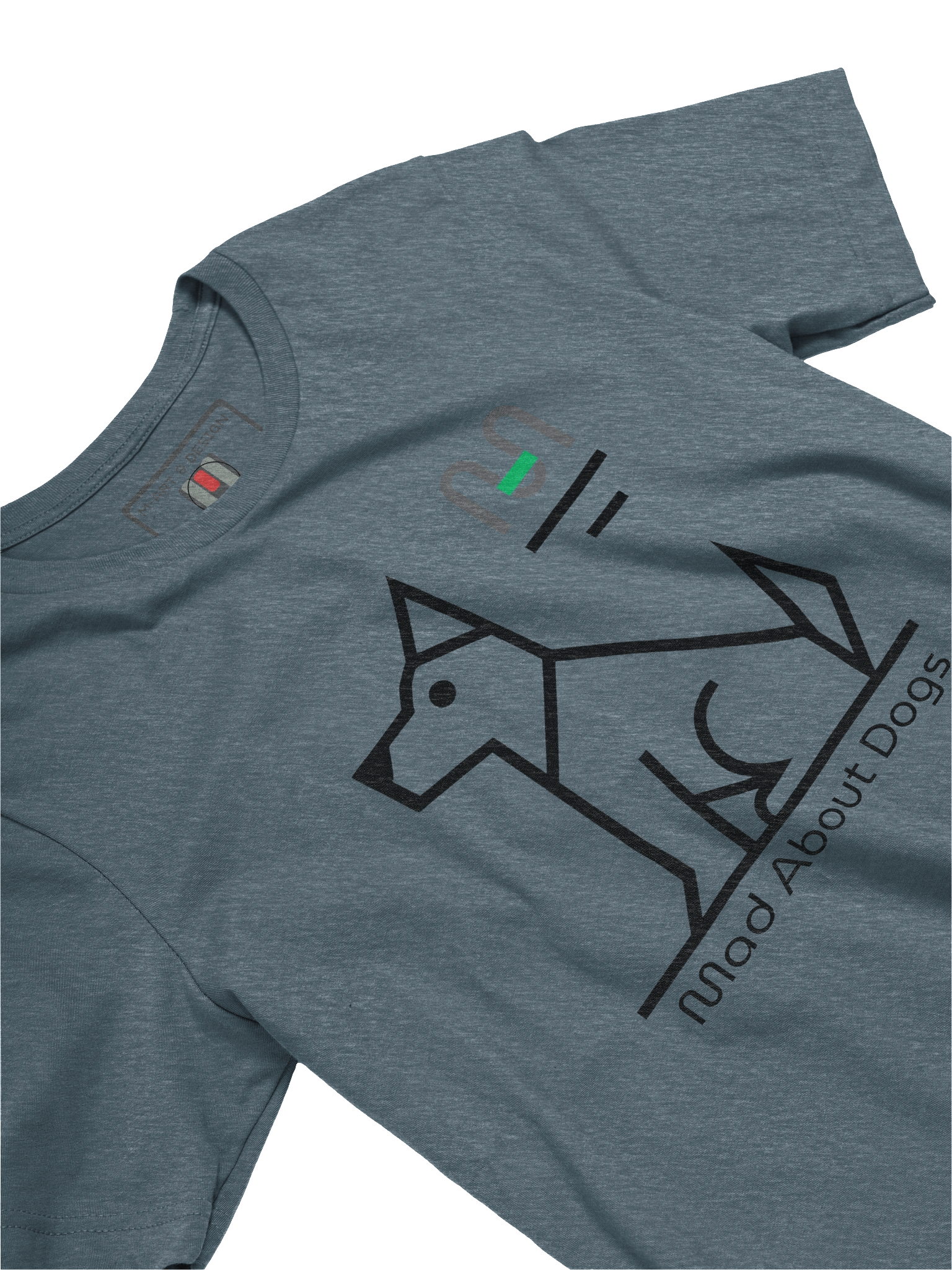 Mad About Dogs – Geometric Monochrome Tee - M-Art & Design product image (2)