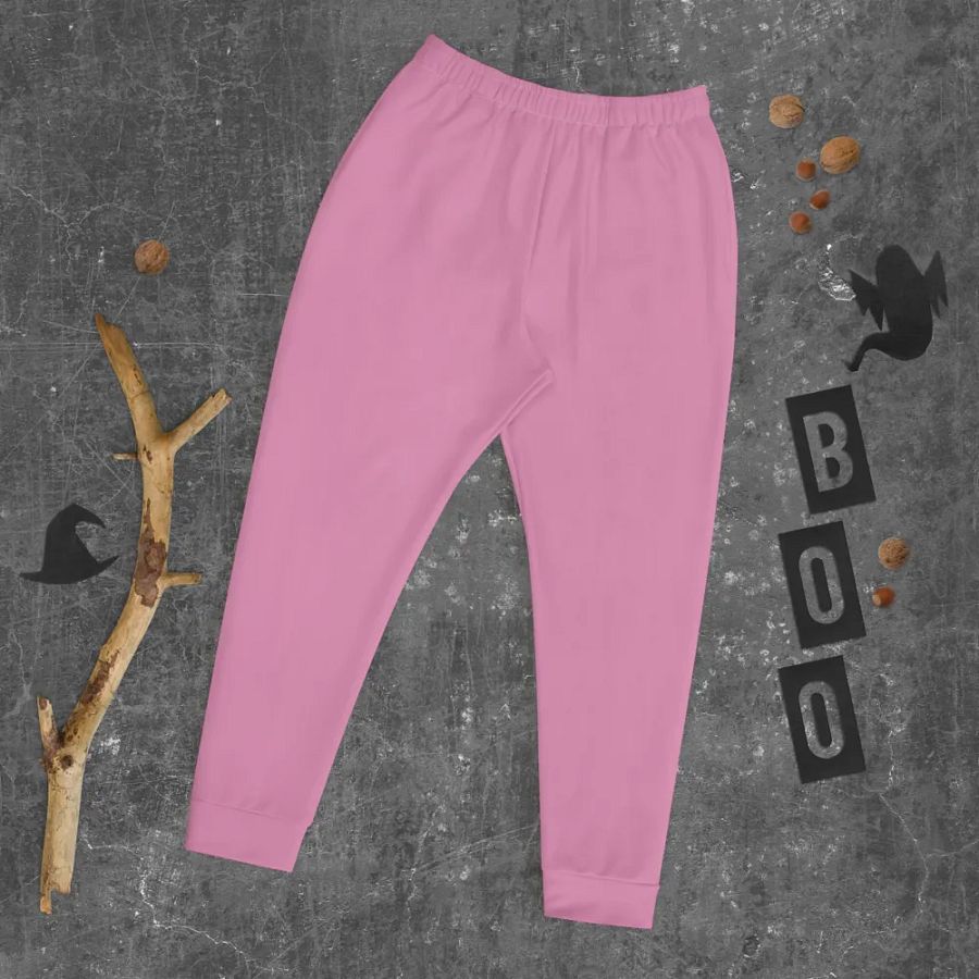 Plain Medium Carnation Pink True Summer Recycled Polyester Premium Men's Joggers by Treasure Pie product image (9)