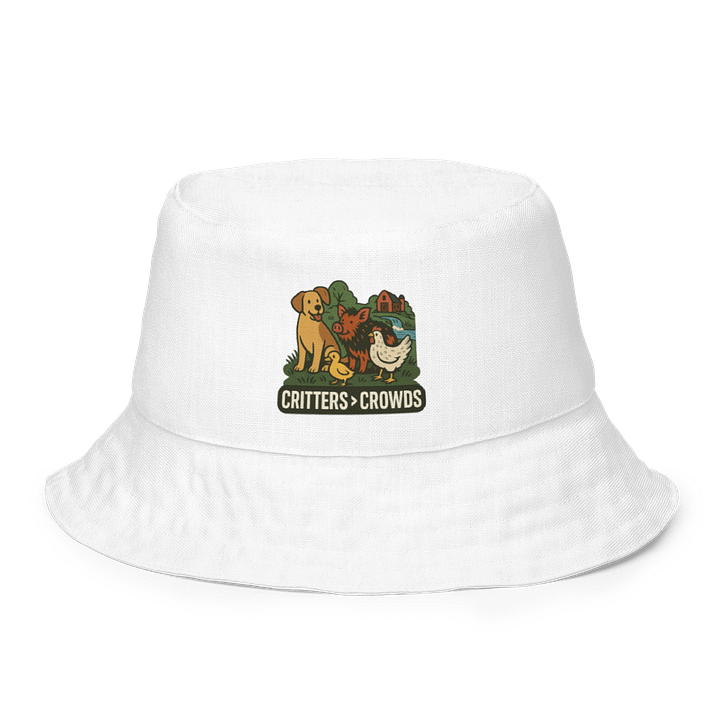 Critters vs. Crowds Reversible Bucket Hat product image (1)
