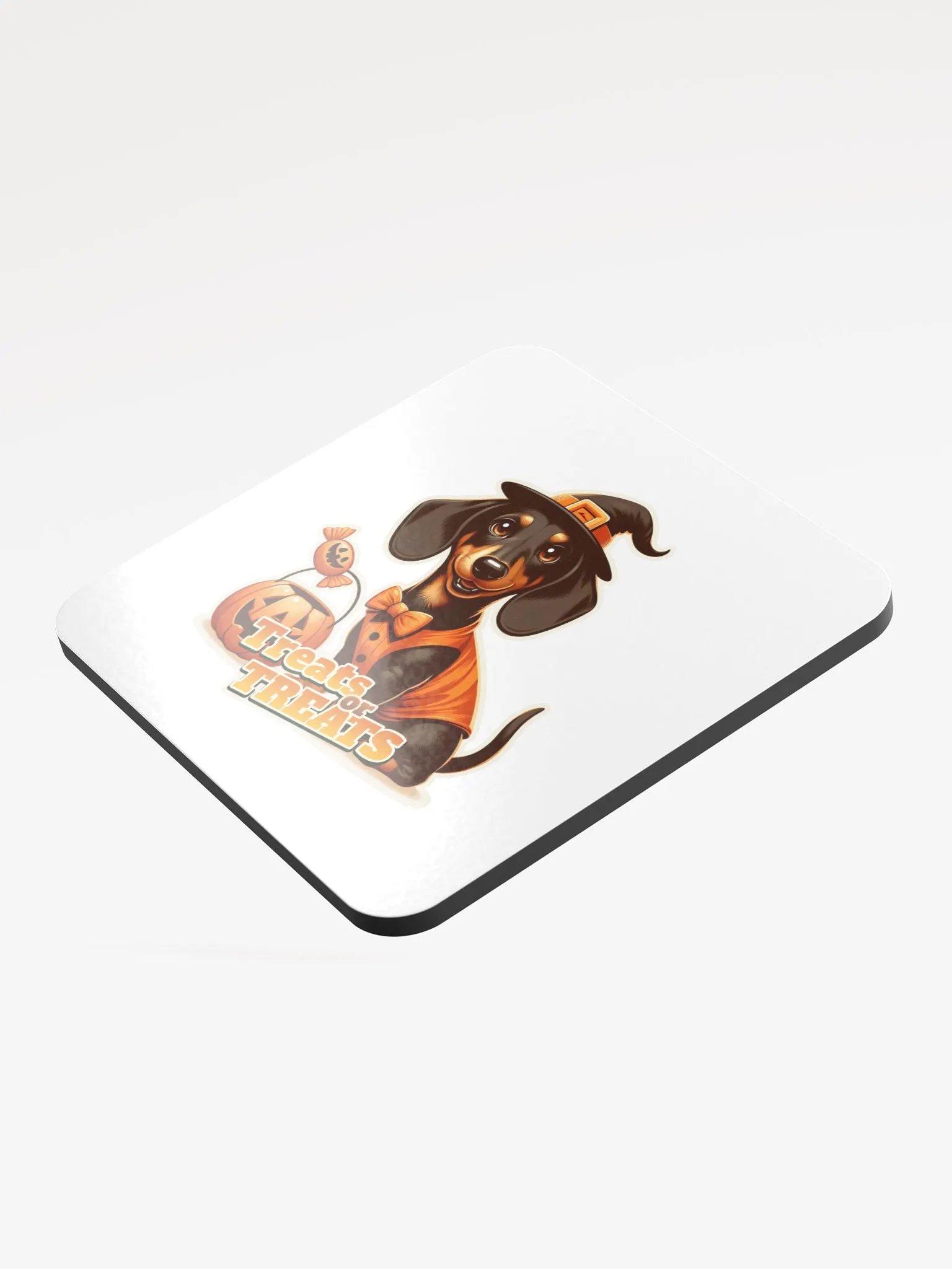 Witchy Dachshund Halloween Cork Coaster product image (3)