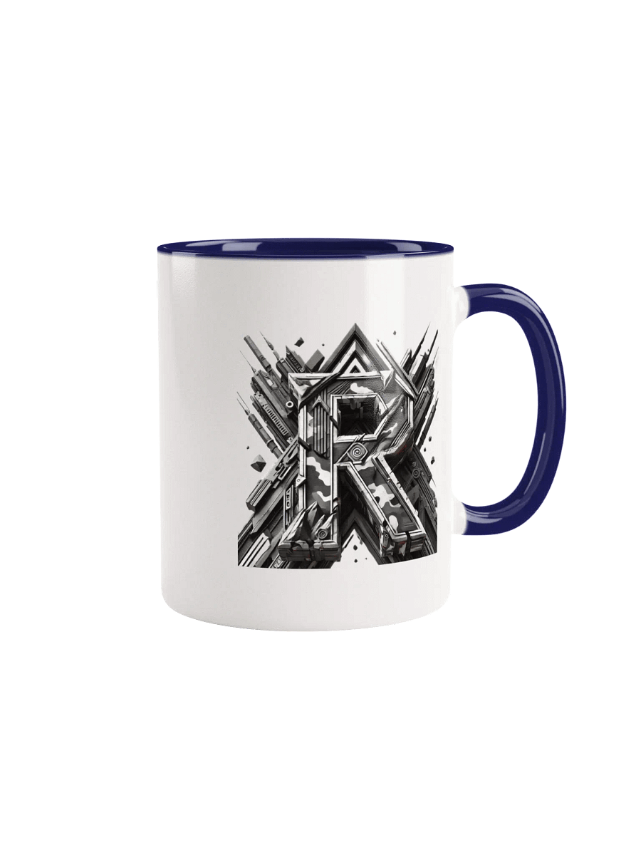 Mechanical Camo Letter R Ceramic Mug product image (7)