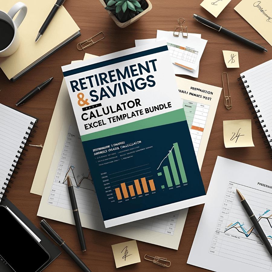 Retirement And Savings Calculator Excel Template Bundle product image (1)