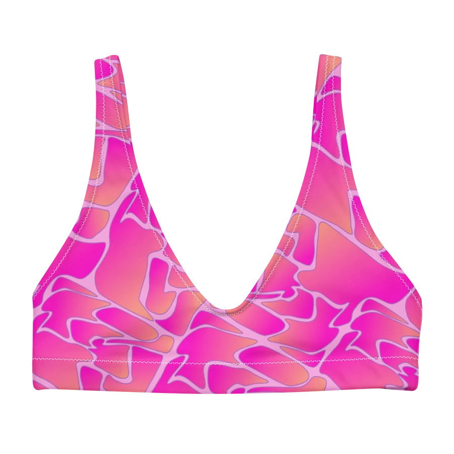 Crazy Paving Pink Pattern Padded Bikini Top product image (4)