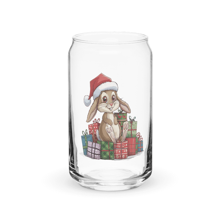 Santa Bunny Can-Shaped Glass product image (1)