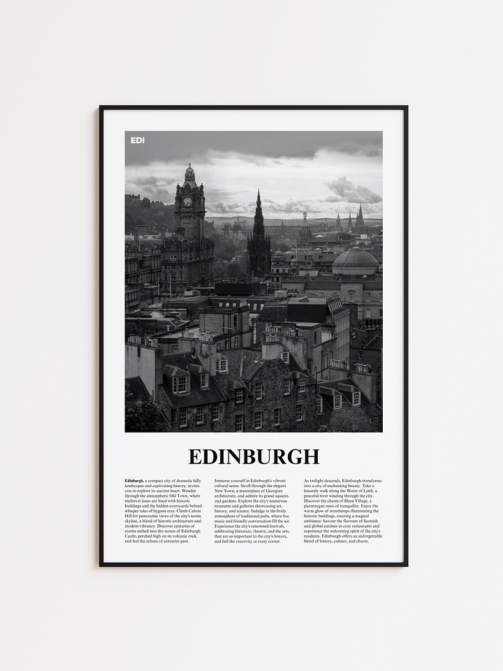 Edinburgh 01 Newspaper Poster product image (1)