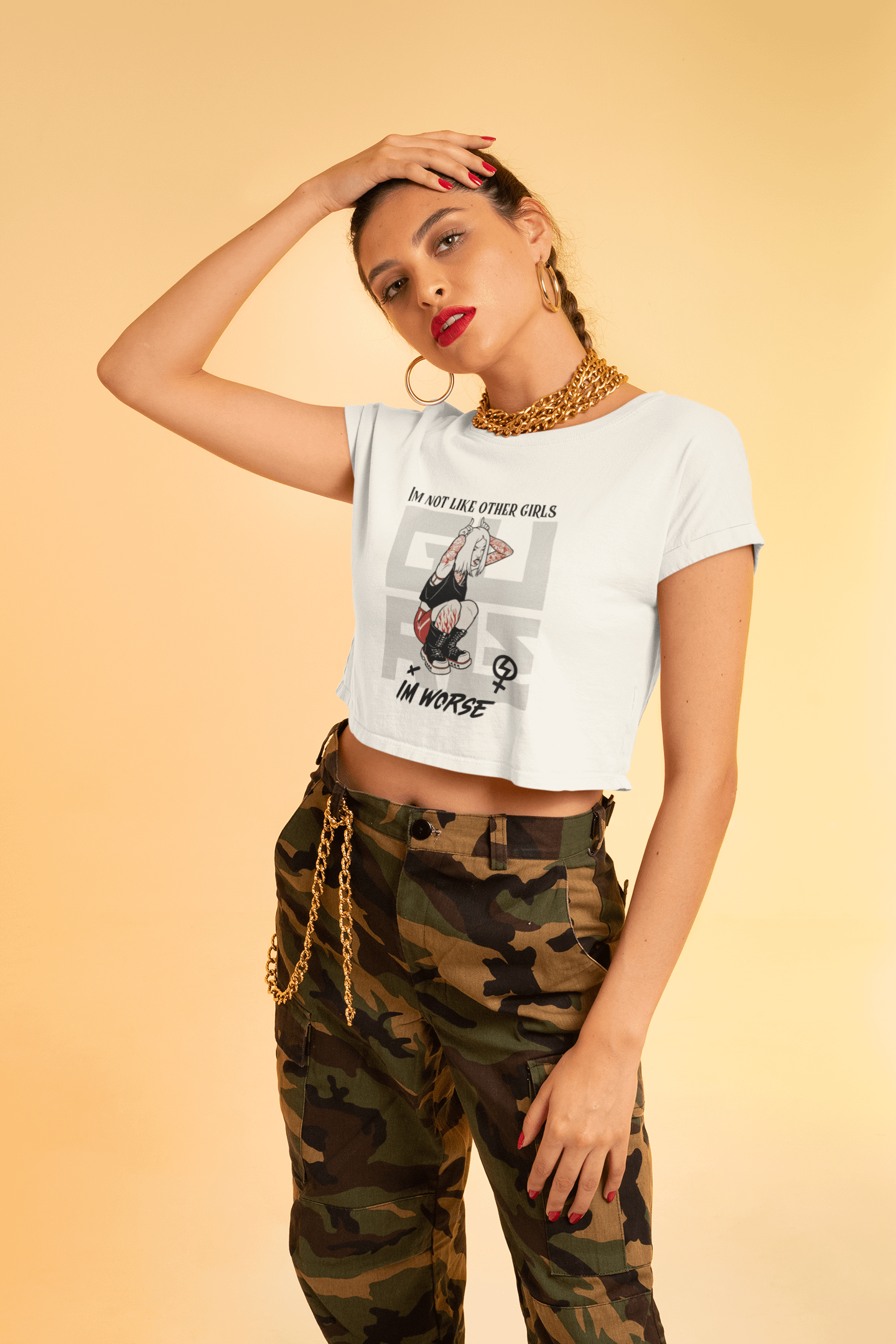 Im Not Like Other Girls Womans Crop Top-Punk Paula product image (1)