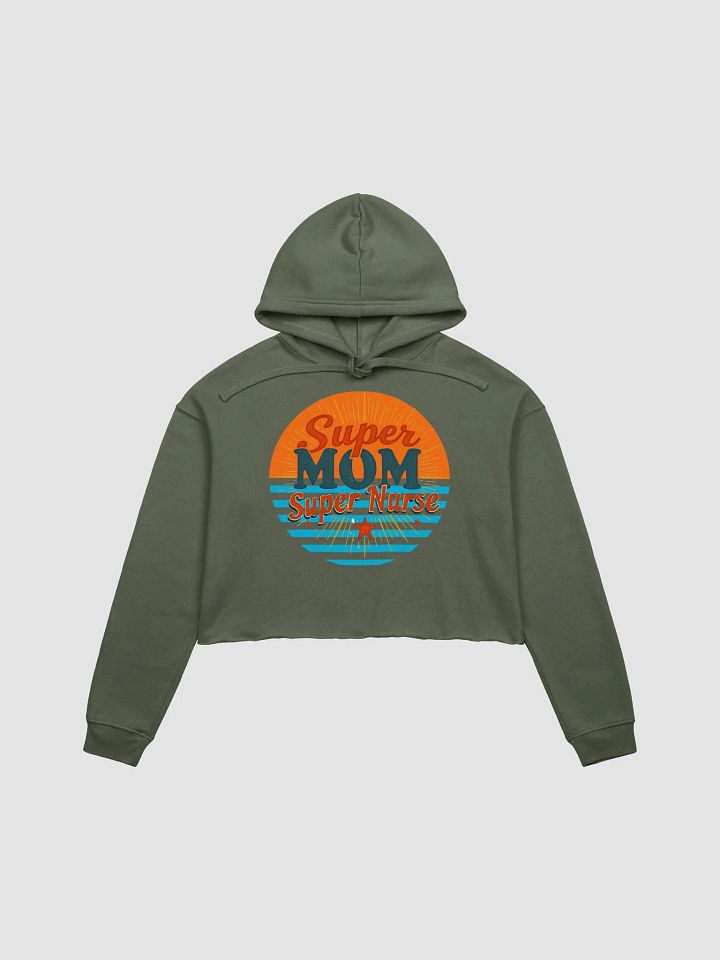 Super Mom, Super Nurse Retro Crop Hoodie product image (4)