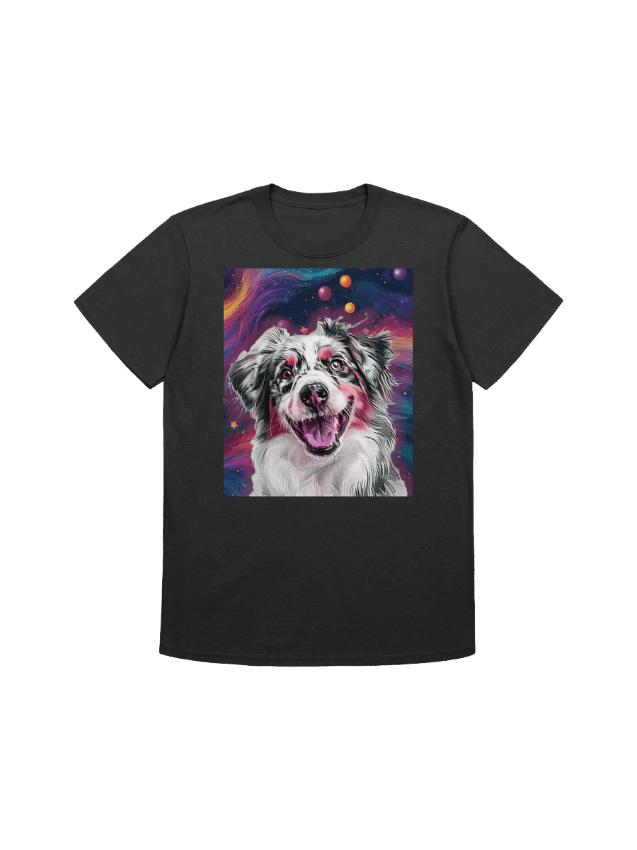 Australian Shepherd Cosmic Swirl Impressionist Dog Art T-Shirt product image (1)