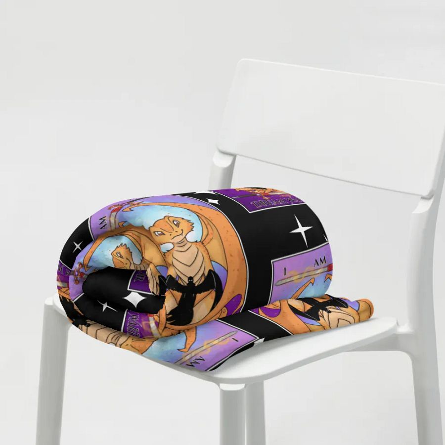 Day of the Dragon Tarot Card Throw Blanket product image (19)