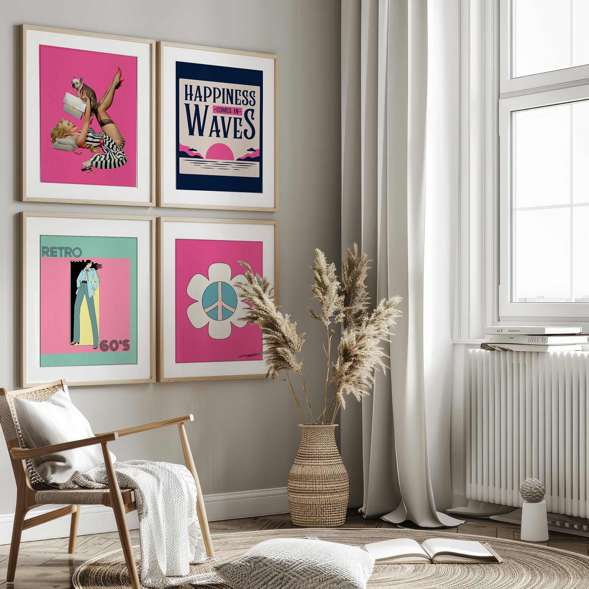 Pin-Up Girl Retro Gallery Wall Set of 8 DIGITAL Prints product image (3)