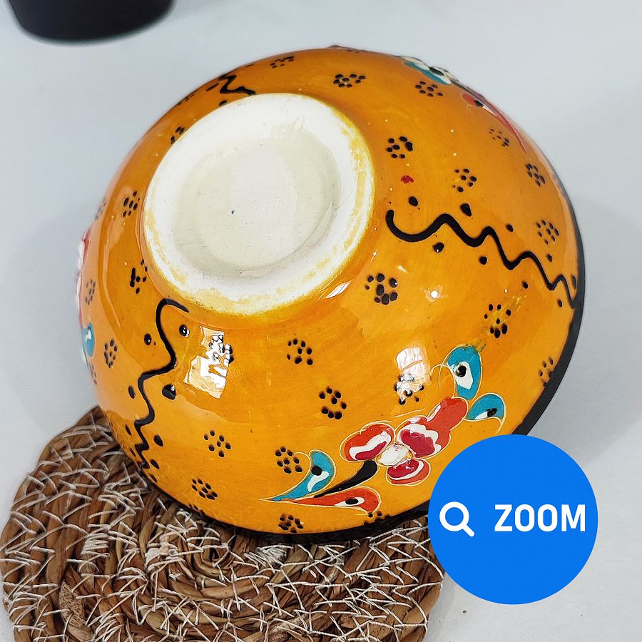 Handmade bowl (Yellow), Turkish decor — handmade pottery, handmade ceramic, home decor, handmade gift, Turkish ceramic product image (4)
