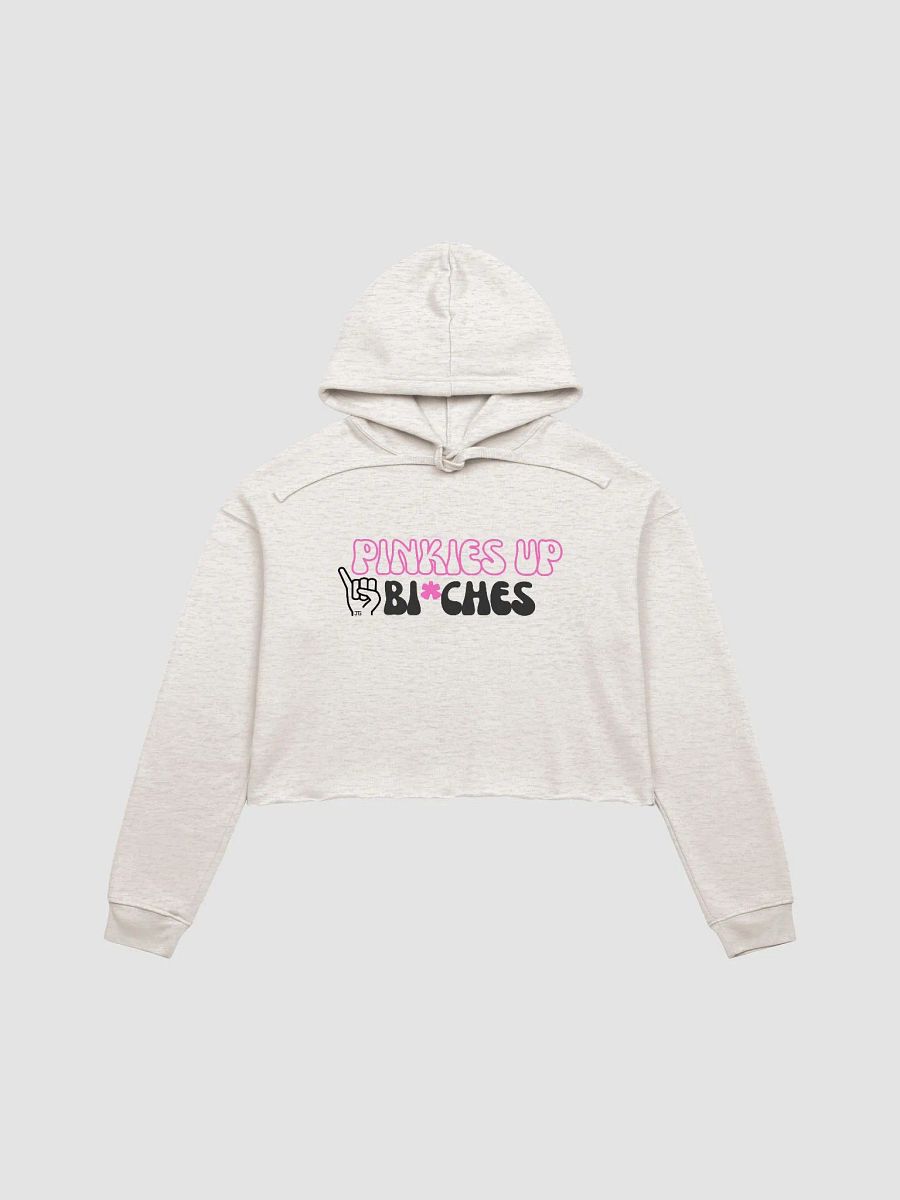 Light Pinkies up Crop Hoodie product image (1)