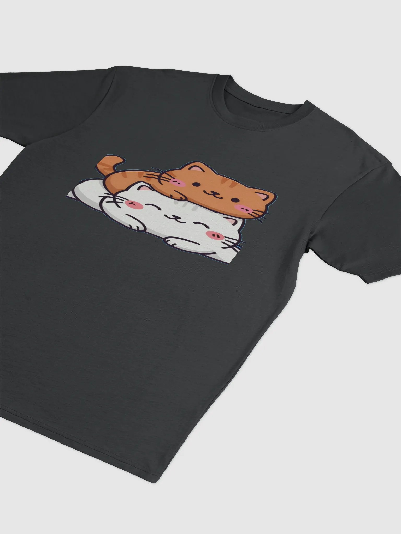 illustration of two playful cats stacked on top of each other - cat lovers product image (3)