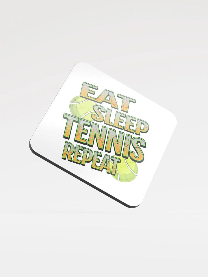 Eat Sleep Tennis Repeat Angle Textured Coaster Set product image (2)