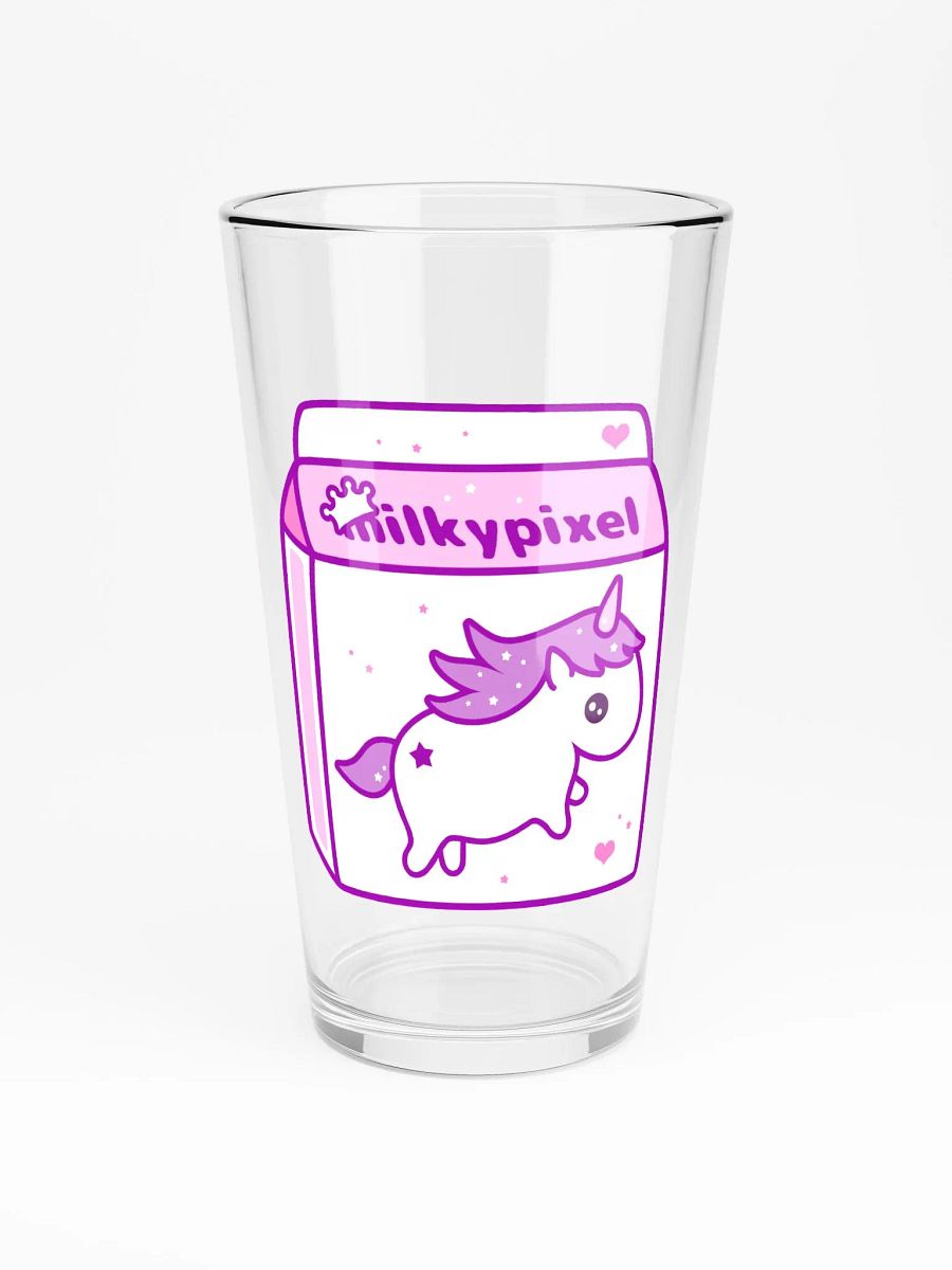 Milky Pixel Logo Shaker Pint Glass product image (3)