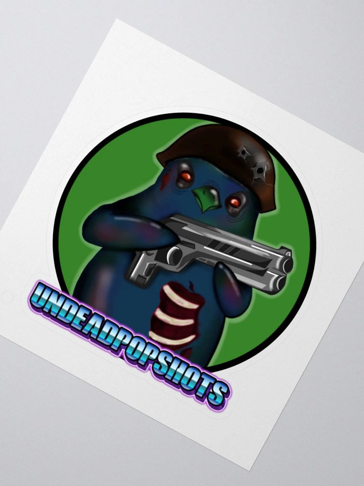 UndeadPopShots Zombie Bird Kiss Cut Stickers Logo Color Green product image (4)