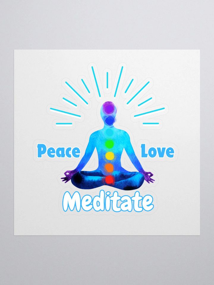 Peace Love Meditate Sticker product image (1)