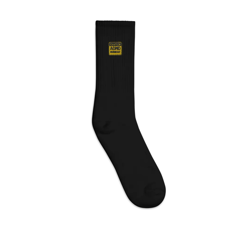 CAUTION: ADHD BURNOUT socks product image (1)
