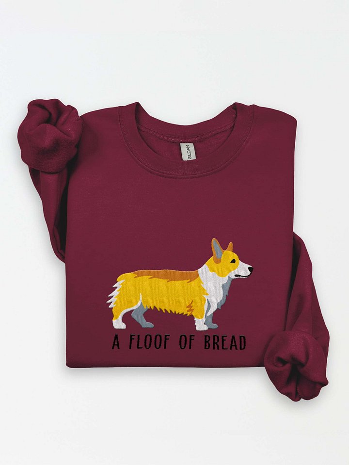 A Floof of Bread Sweatshirt (Embroidered) of a Pembroke Welsh Corgi(Lemon/Fawn) product image (1)