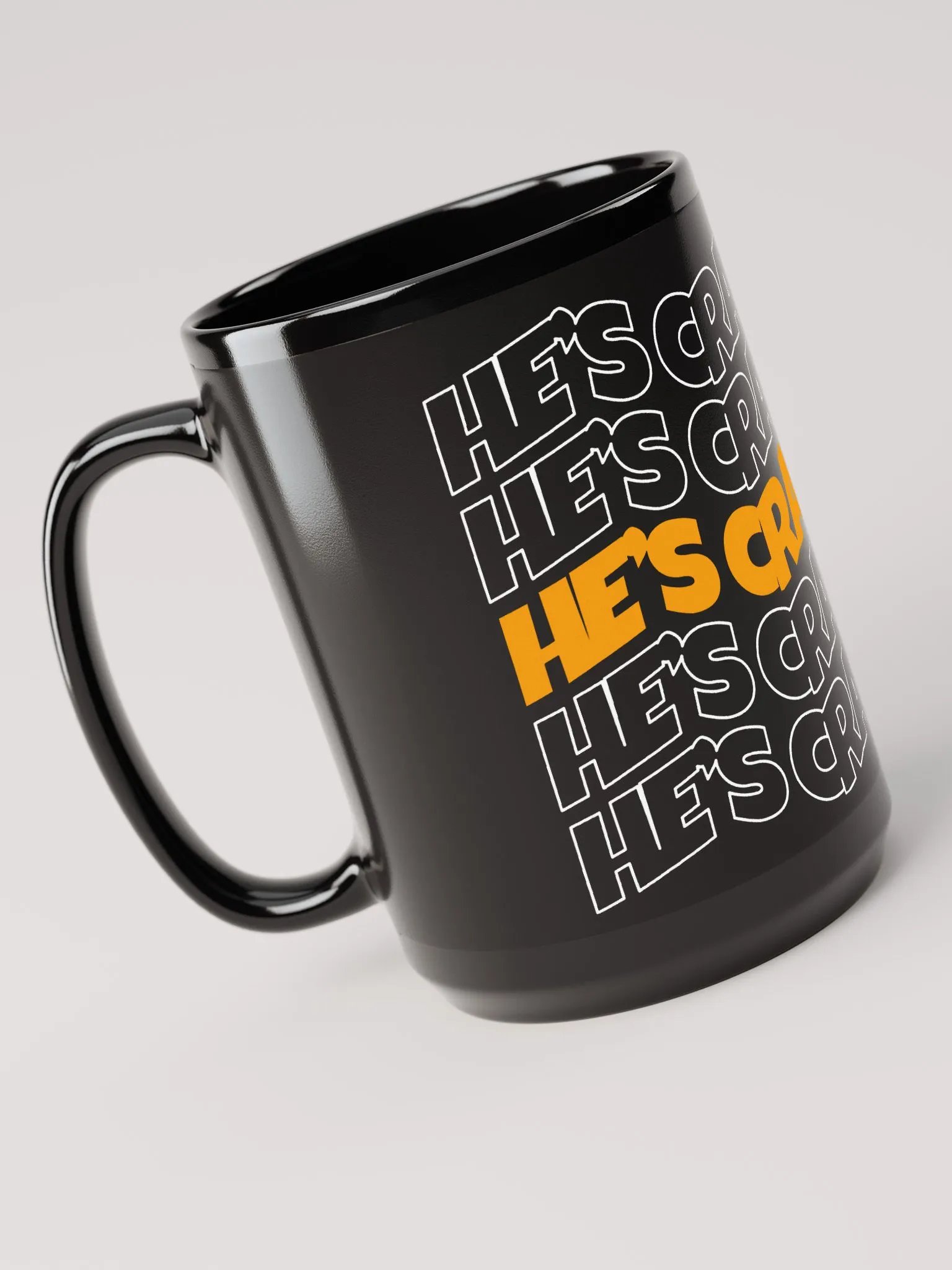 He's cray cray! Mug (orange/white) product image (5)