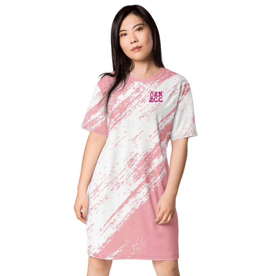 Bright & Bold Brushstroke T-Shirt Dress – BOURNE to Cape Cod™ product image (1)