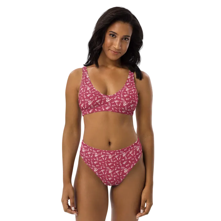 Cherry Blossoms on Magenta Two-Piece Eco-Green Bikini Swimsuit product image (2)