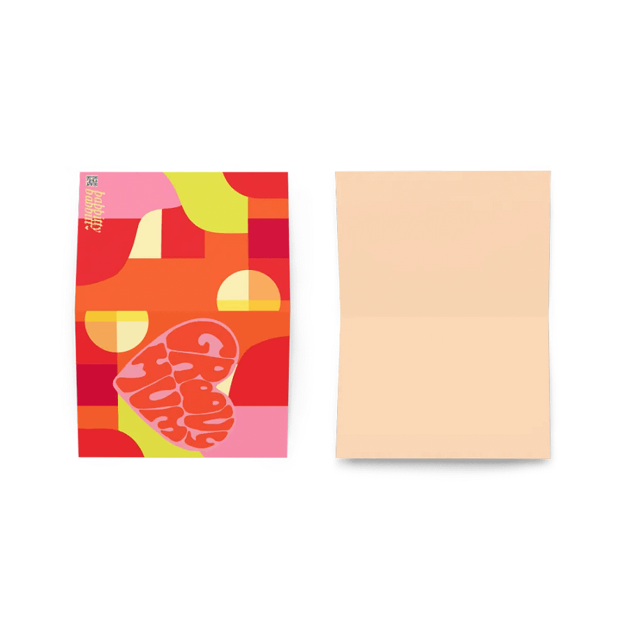 Groovy Mum pink retro portrait greetings card product image (5)