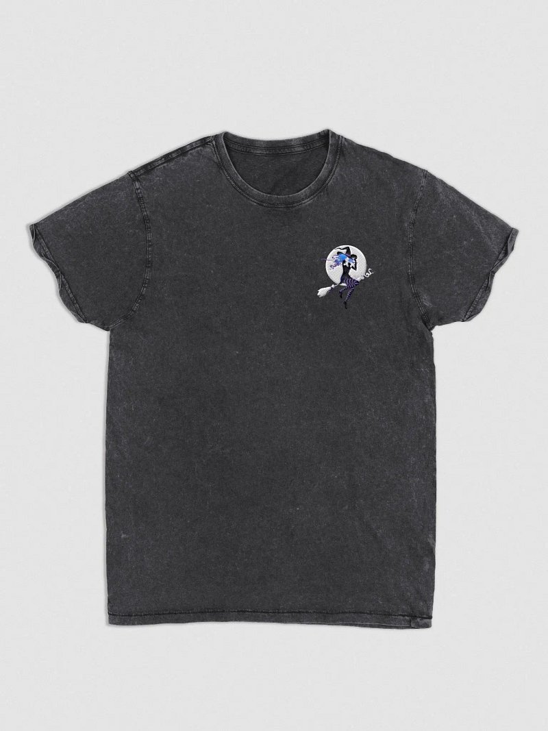 Over The Moon Embroidery Denim Tee