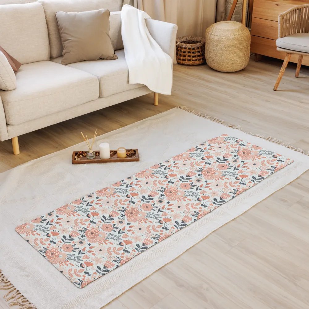Orange Floral Boho Yoga Mat by Treasure Pie product image (9)