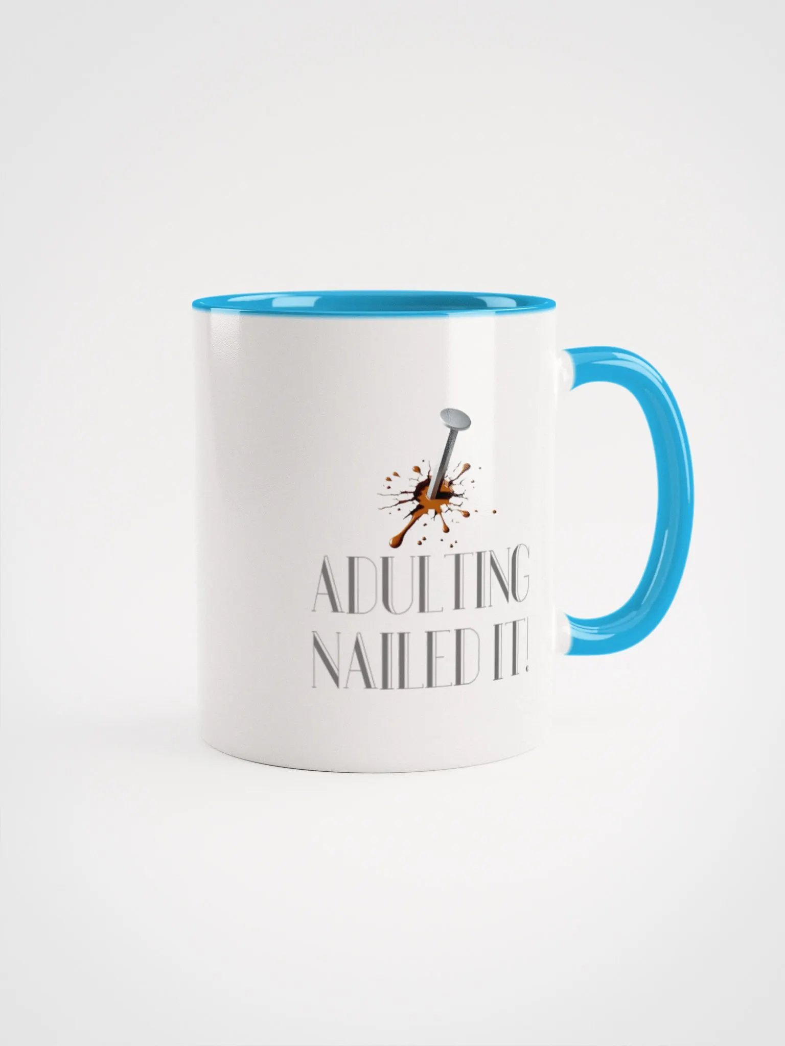 Adulting, Nailed it! Ceramic Mug with Color Inside product image (10)