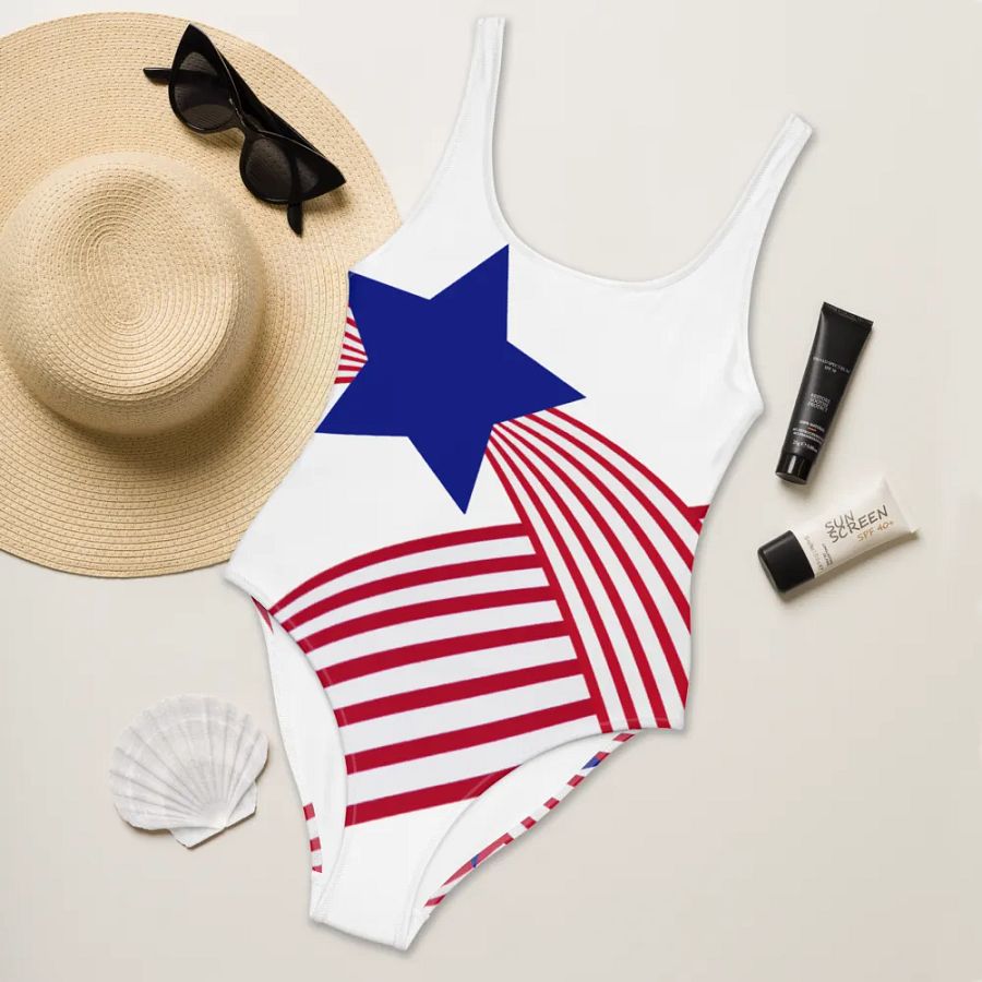 Old Glory Ribbons One-piece Swimsuit product image (3)