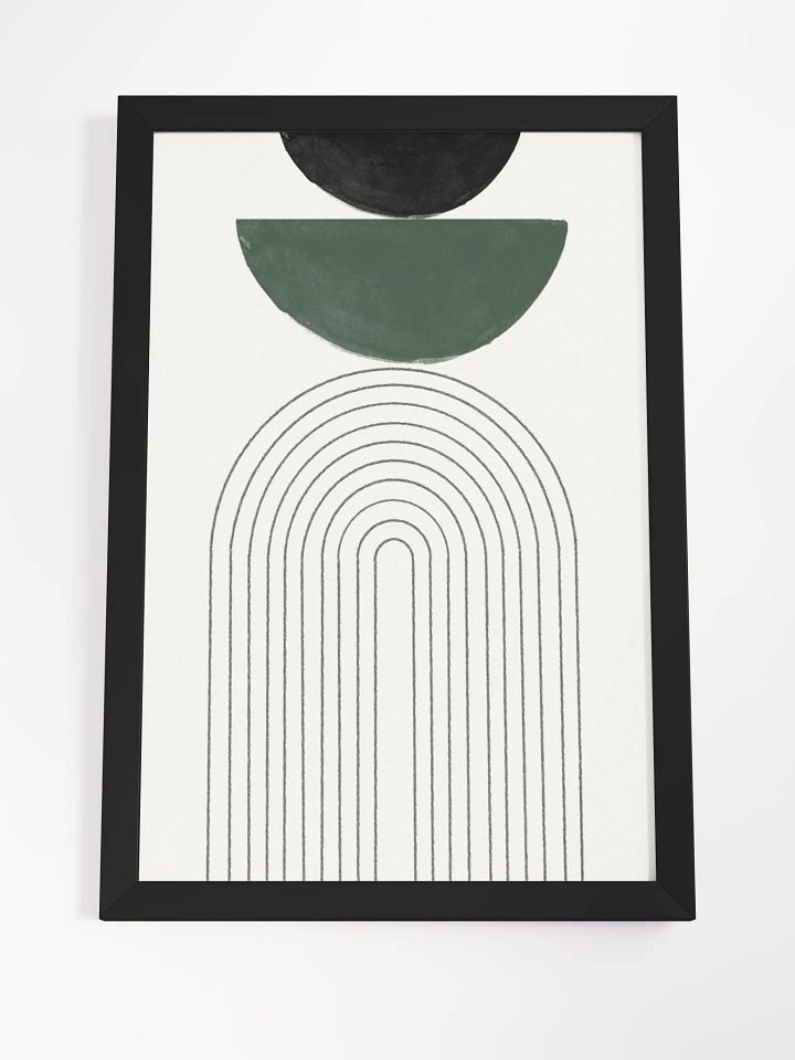 Geometric Harmony Framed Matte Poster | Modern Abstract Wall Art product image (1)