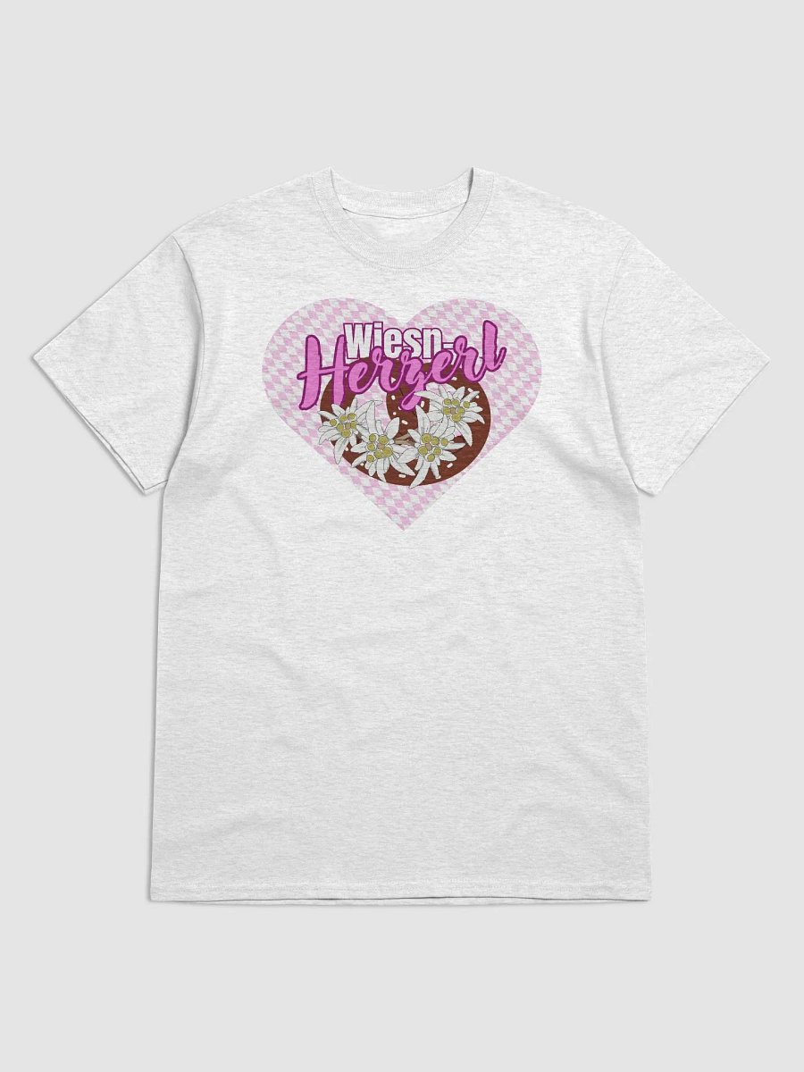 Wiesn-Herzerl Rund-Ausschnitt T-Shirt Oktoberfest - Rosa product image (1)