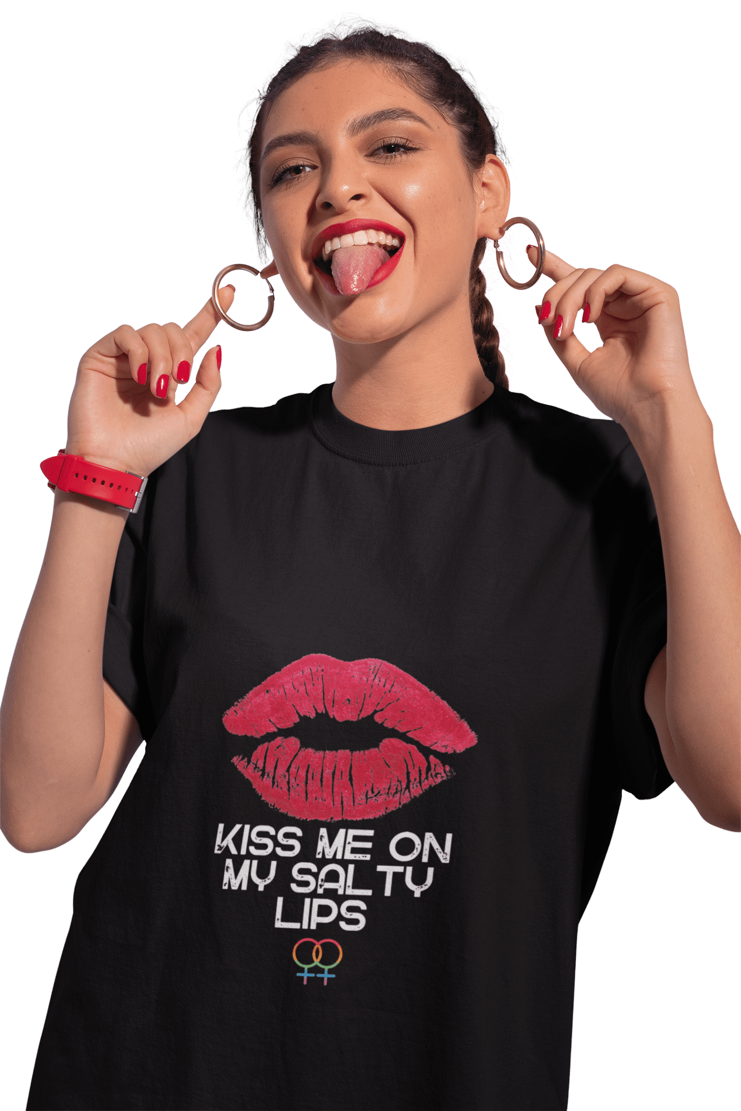 LGBTQ+ T-Shirt - Kiss Me On My Salty Lips (dark) product image (3)