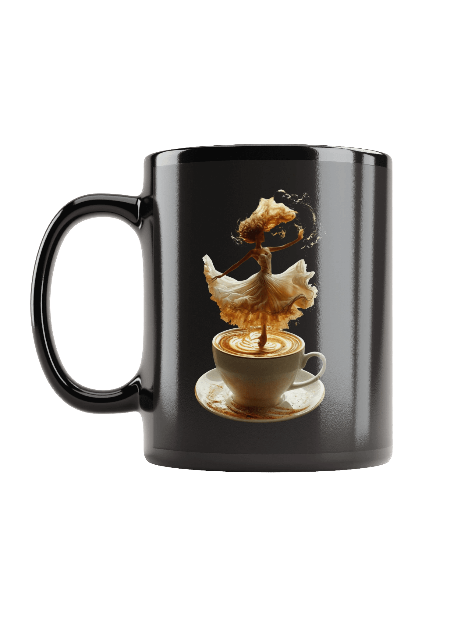 Dancing Woman Black Coffee Mug product image (2)