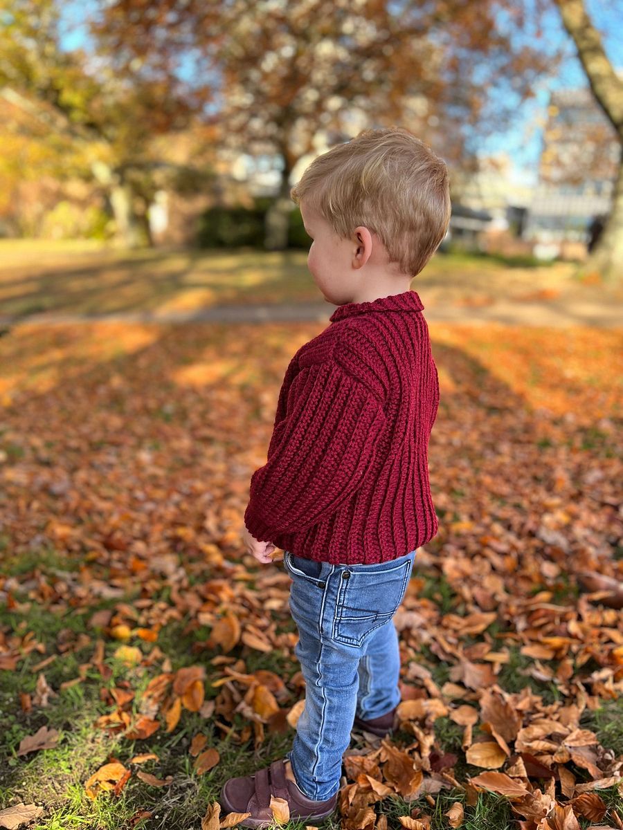 Beginner Sweater Pattern / Easy Crochet Cardigan Pdf Pattern / Child Baby to age 10 ribbed crochet top pattern product image (9)