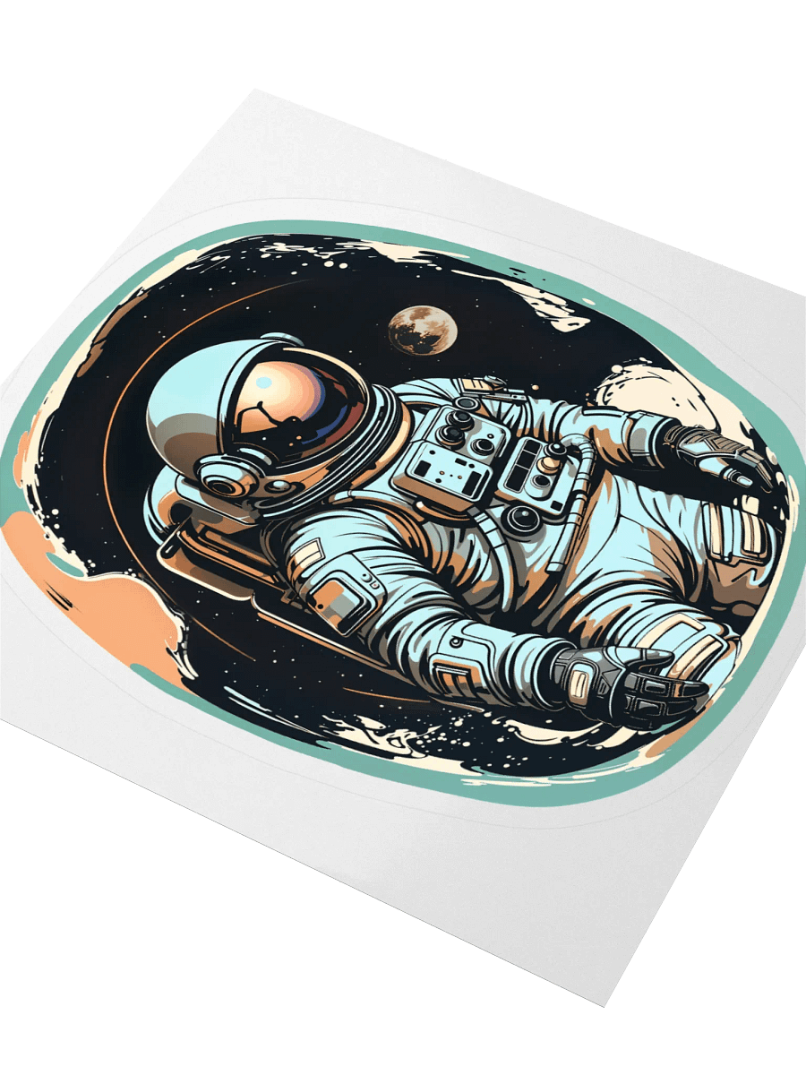 Retro Astronaut Sticker product image (3)