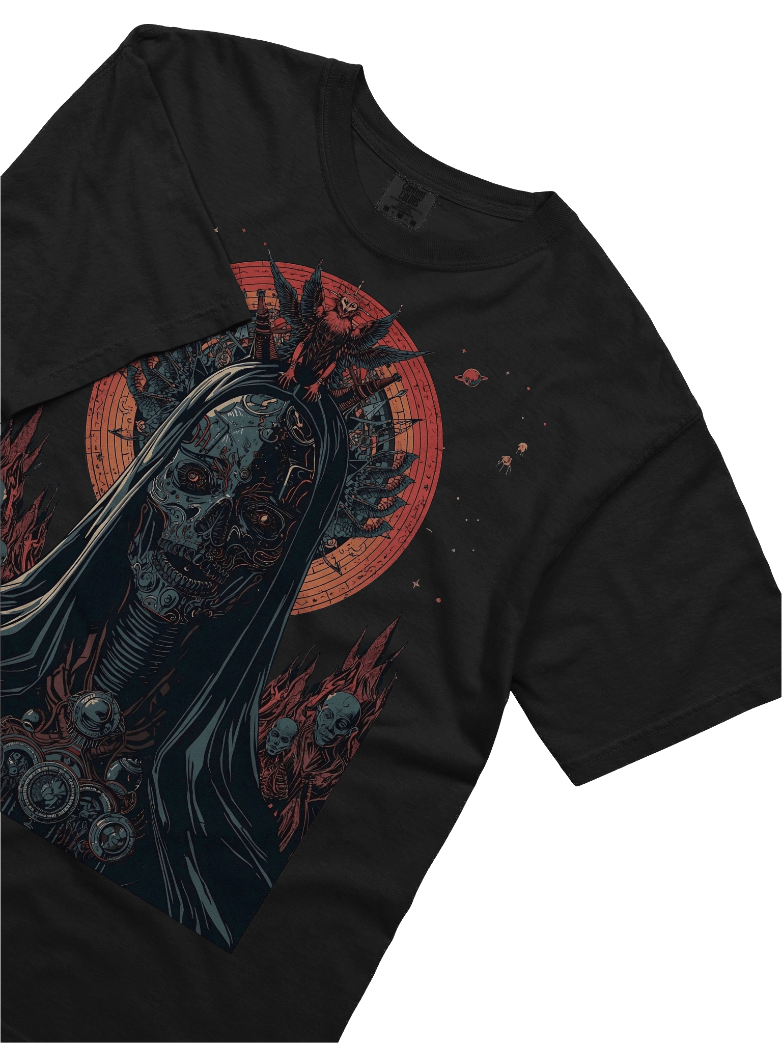 Neon Gothic Skull Heavyweight T-Shirt product image (2)