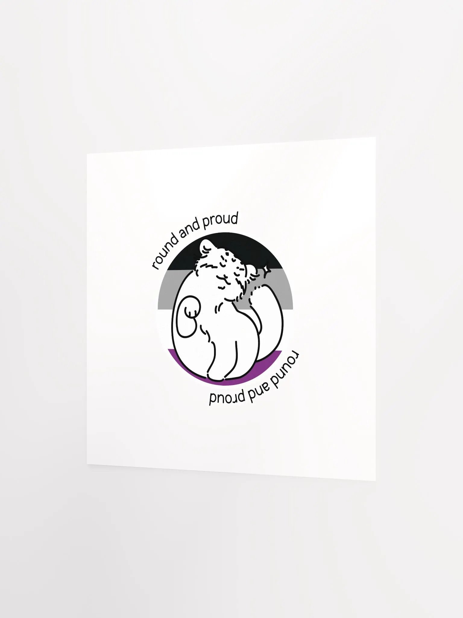 Round and Proud Manul Asexual Version - Matte Poster product image (2)