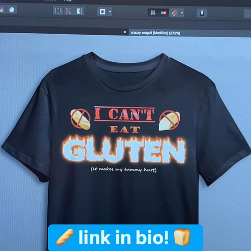 Link in bio! 🍞 this completes the t-shirt trifecta of gluten allergies, lactose intolerance, and nut allergies… something for...