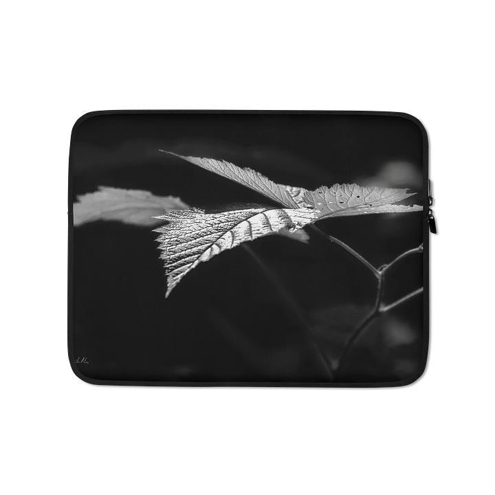 Sunlight on a Salmonberry Leaf Laptop Sleeve product image (1)