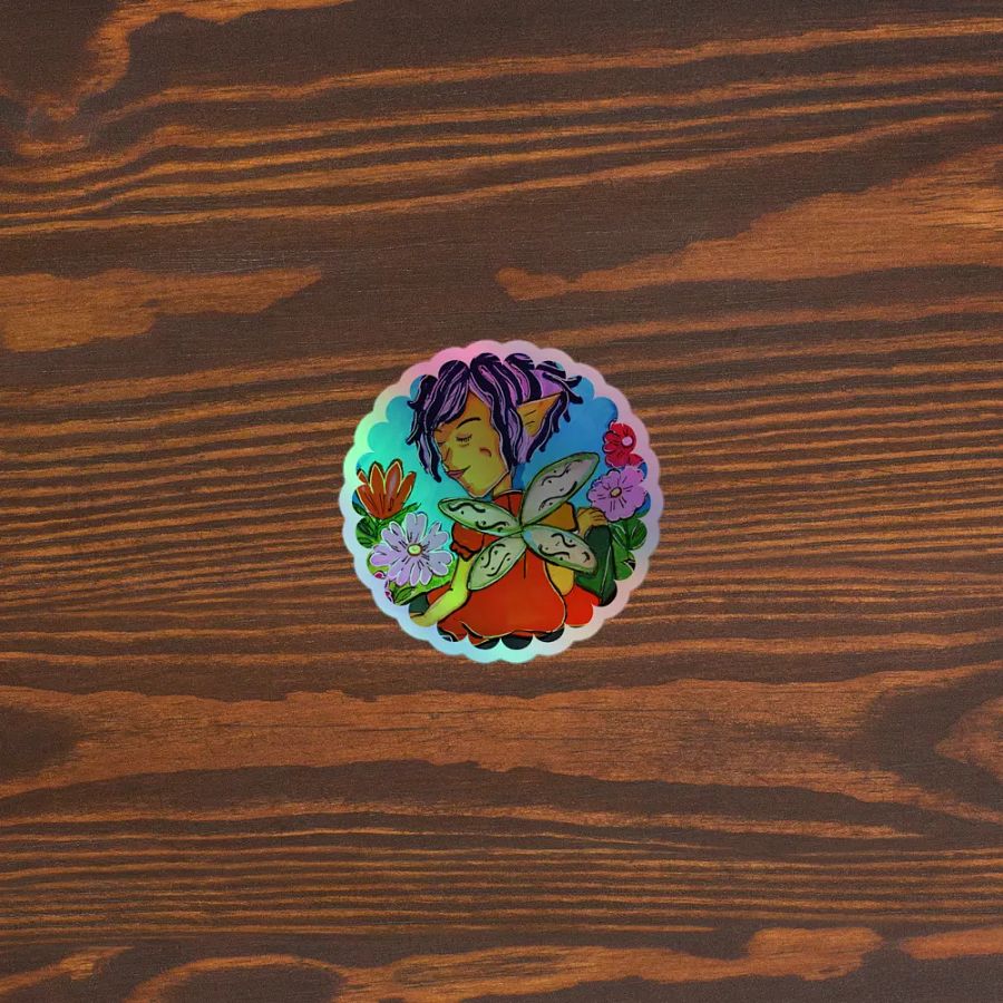 Colorful Flower Fairy Sticker product image (5)